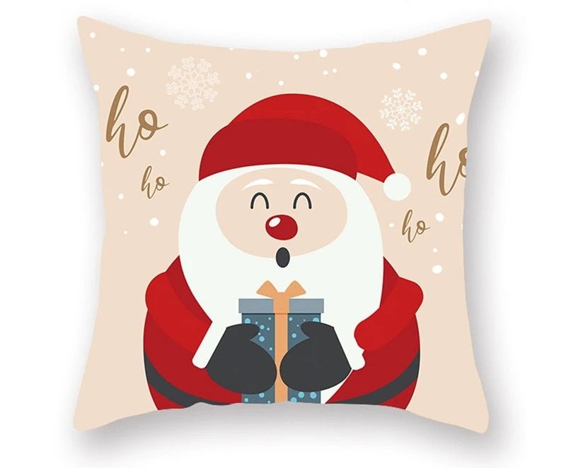 BowLift | Christmas Cushion Cover – Festive Santa & Elk Design for Holiday Decor & Perfect New Year Gift