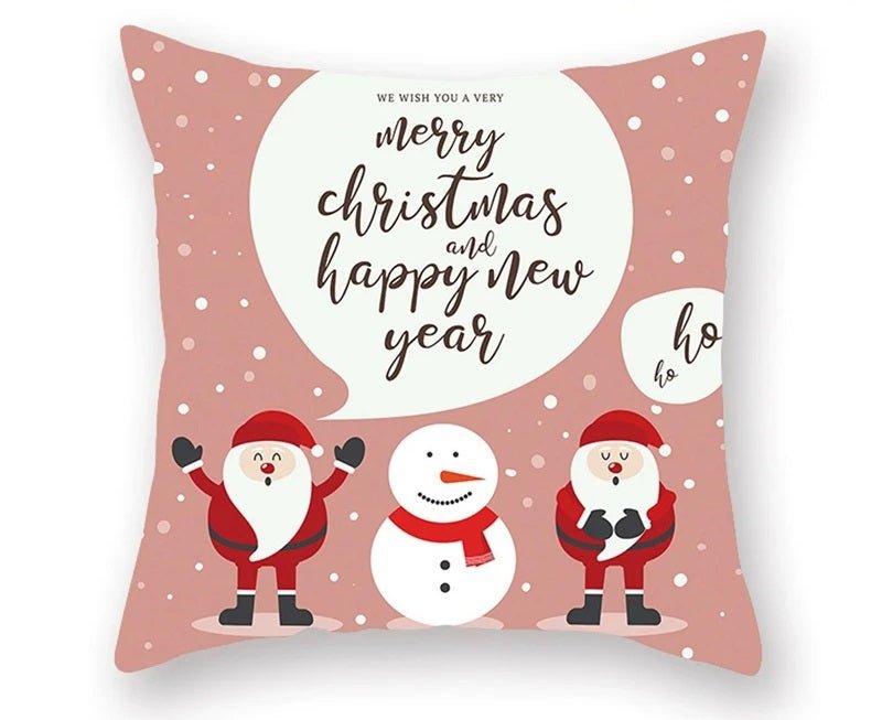 BowLift | Christmas Cushion Cover – Festive Santa & Elk Design for Holiday Decor & Perfect New Year Gift