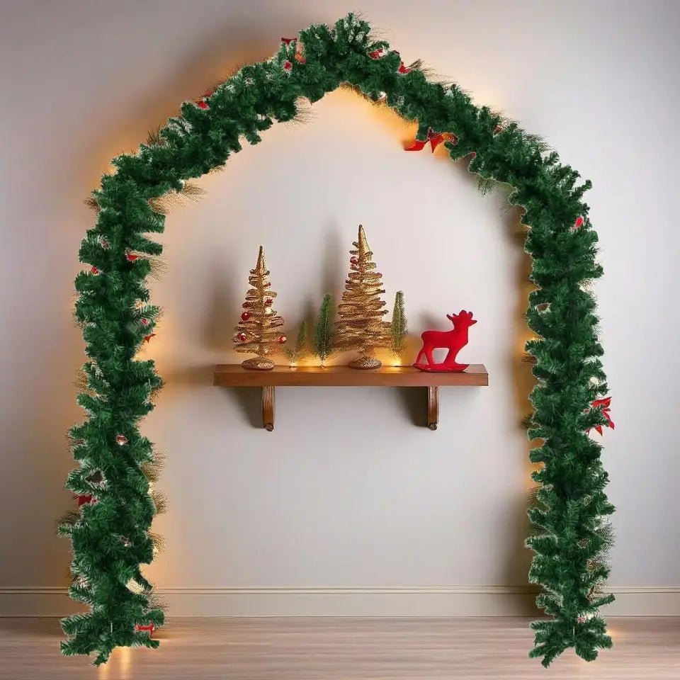 BowLift | Christmas Garland with LED Lights – 32.8ft Sparkling Holiday Décor to Enchant Your Home & Outdoor Spaces