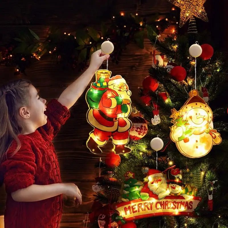 BowLift | Christmas Window Hanging Lights - Battery Operated Christmas Lighted Decorations