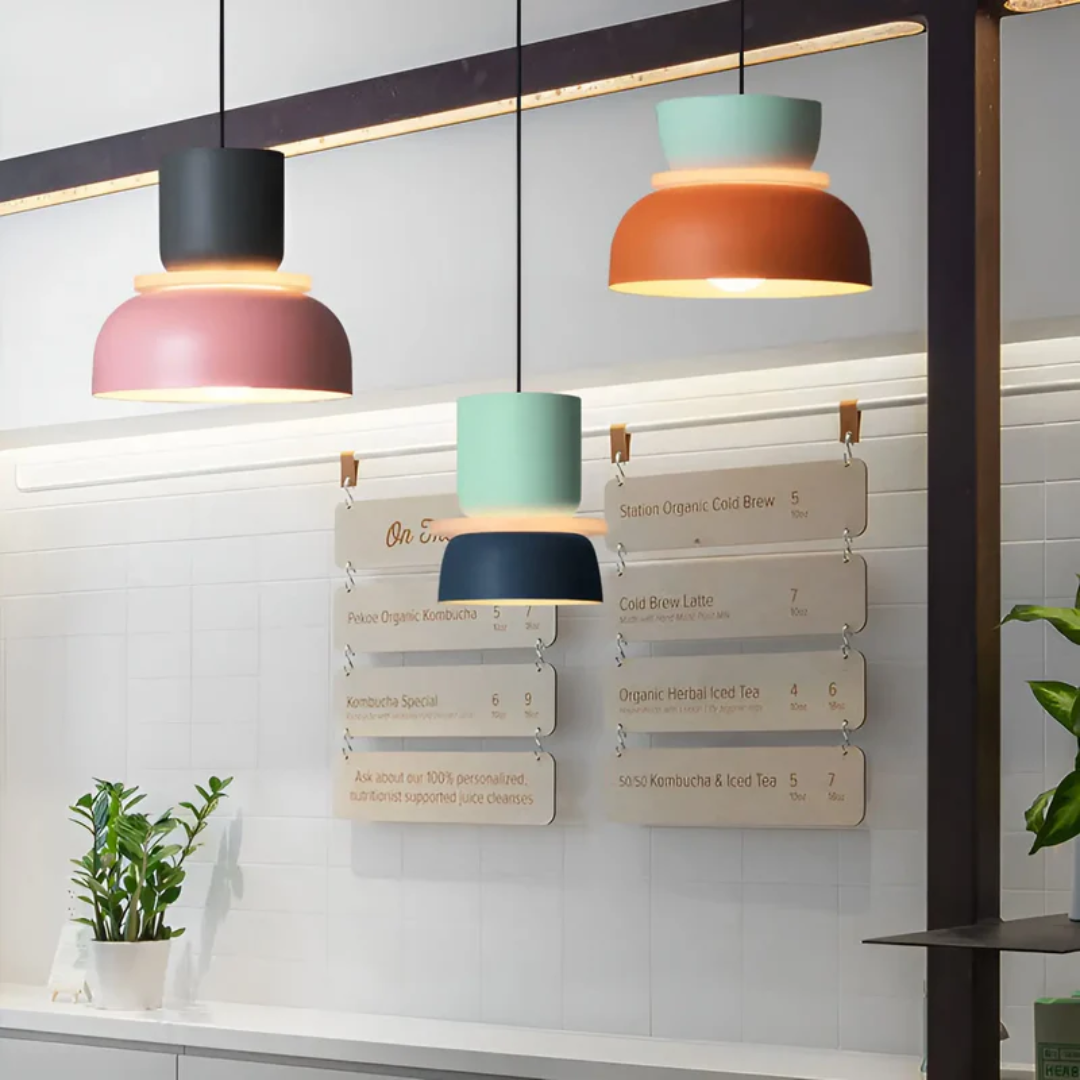 BowLift | Colourful and Trendy Macaron LED Pendant Light - VividGlow