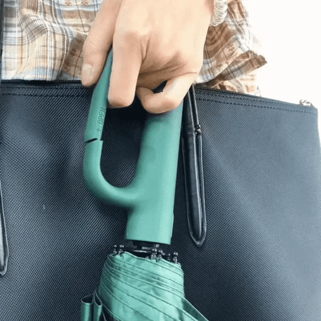 BowLift | Wind-Resistant Automatic Folding Umbrella with Large Buckle Handle – Compact & Durable