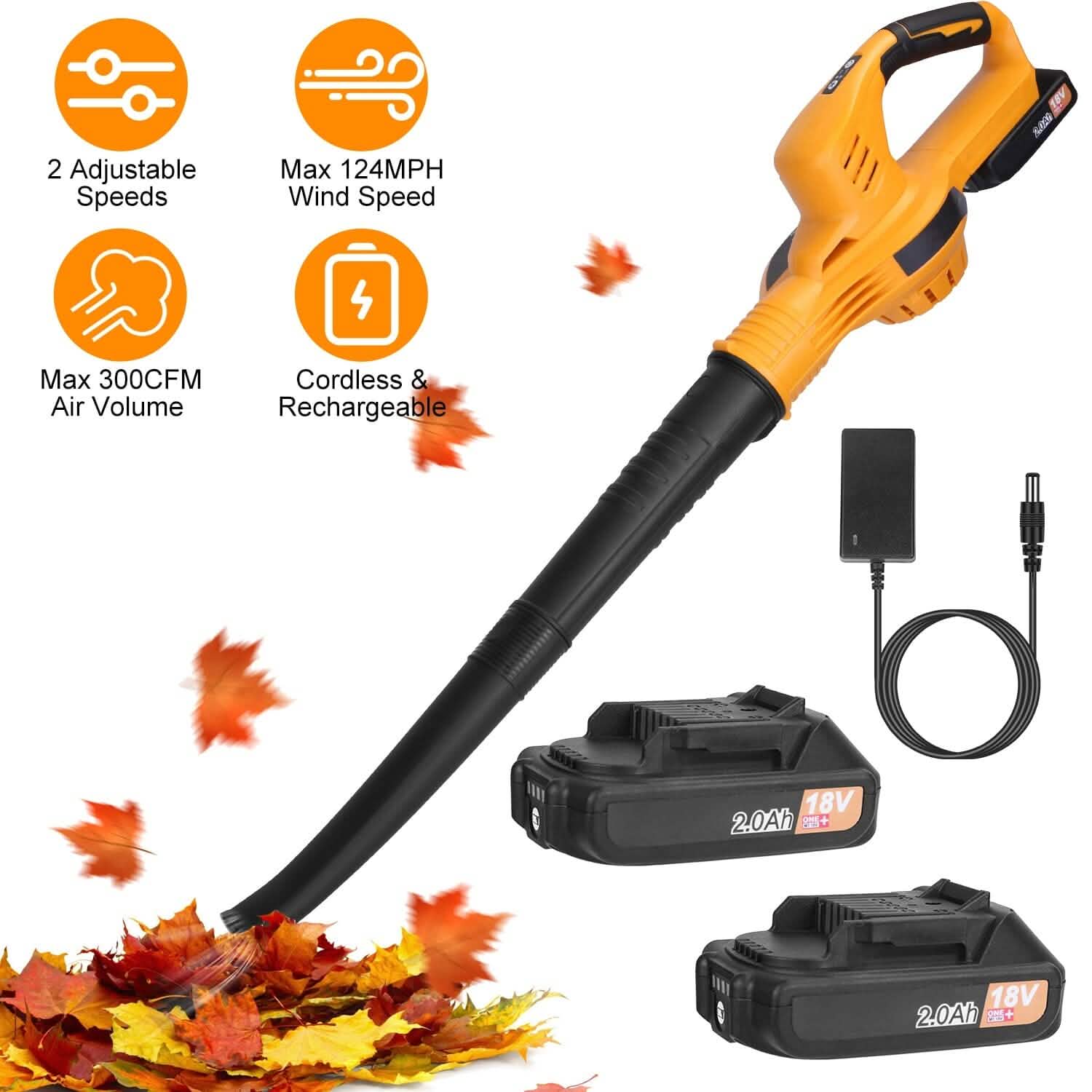 BowLift | Battery Leaf Blower Cordless Max 124MPH 300CFM with 2 Adjustable Speeds