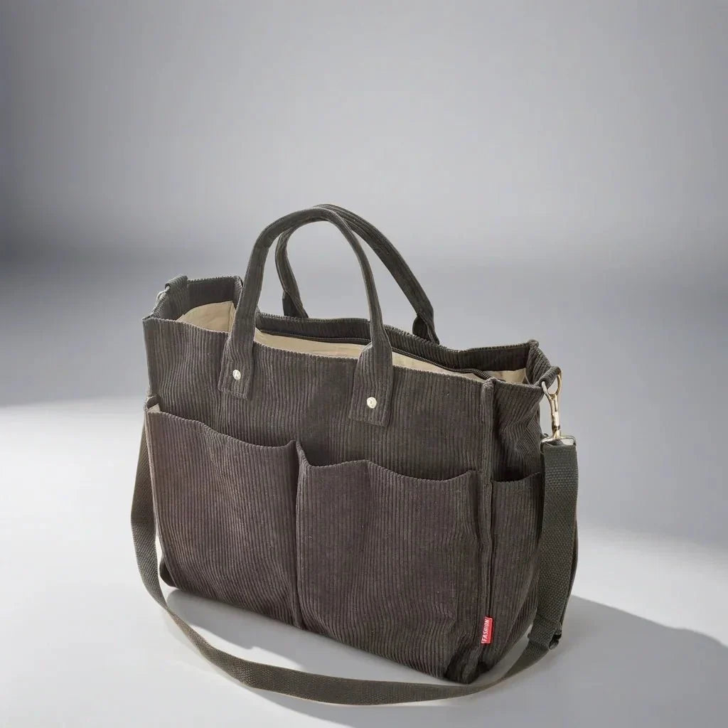 BowLift | CordoTote – Classic Corduroy Shoulder Bag for Everyday Use