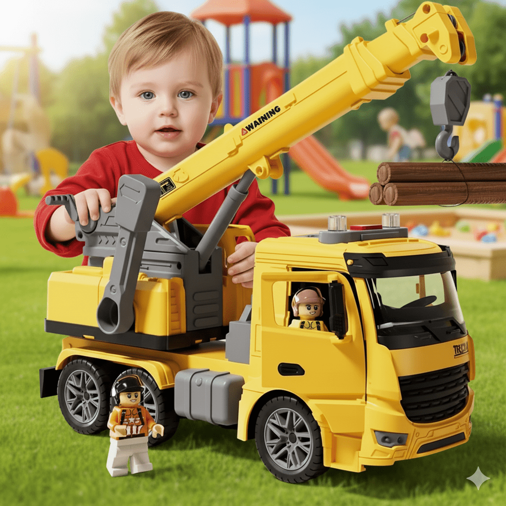 BowLift | CraneMax Junior – Construction Crane Toy with Lights & Sound