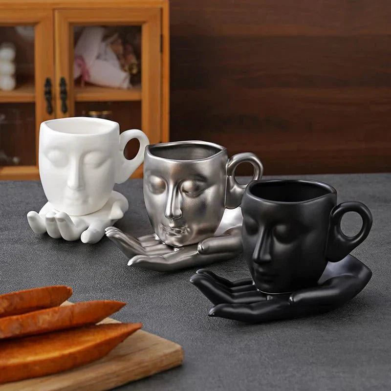 BowLift | Coffee Cup Set with Minimalist Face Shape