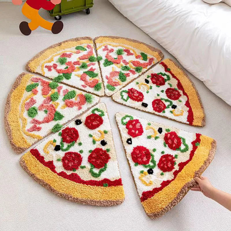 BowLift | Fluffy Tufted Pizza Bath Mat