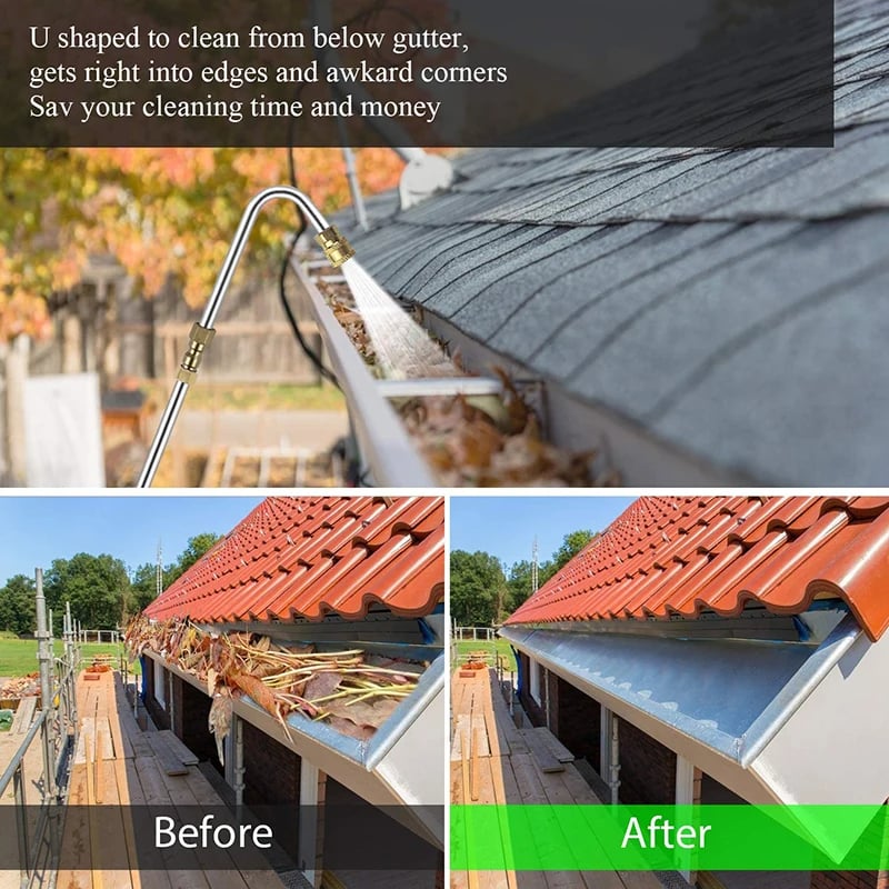 BowLift | 4000 PSI Telescoping High Pressure Washer Wand Set for Gutter & Roof Drainage & Walls Cleaning