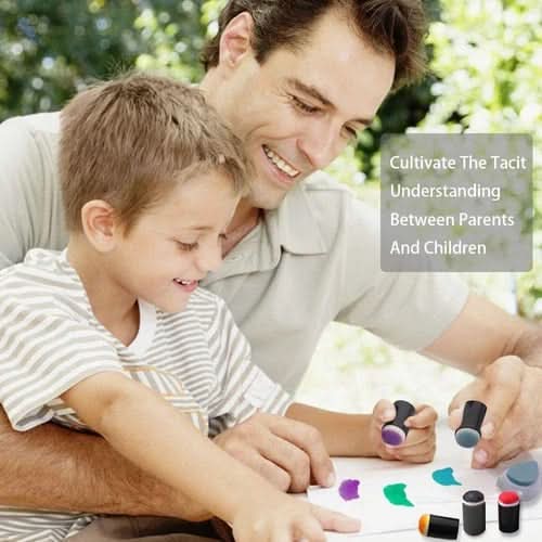 BowLift | Colourful finger paint set with stamps & rulers for creative children