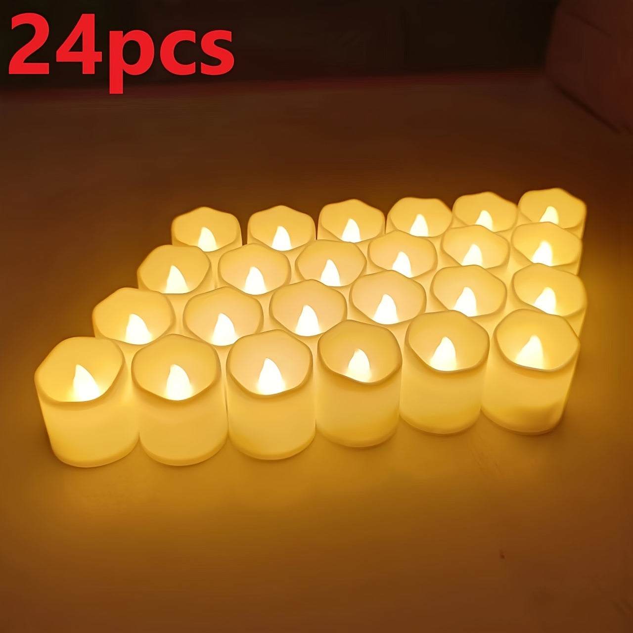 BowLift | GlowFlicker - 24/50/100 Pack Flameless LED Tea Lights for Romantic Ambiance
