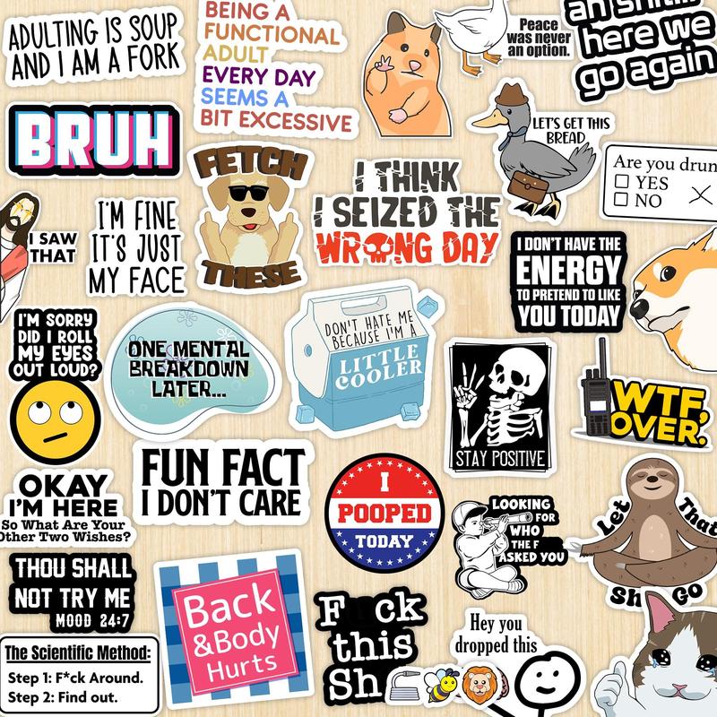BowLift | Set of 130 Funny Quote Stickers