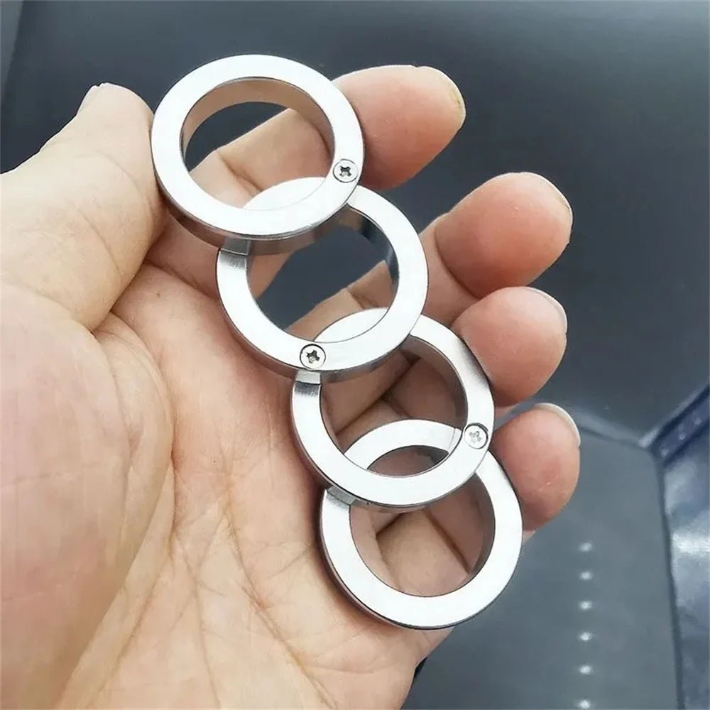 BowLift | DEFENDRING – Tactical Foldable Self-Defense Ring with Rotatable Stainless Steel Design