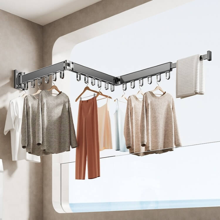 BowLift | Clothes Drying Rack | Foldable Space-Saving Design | Indoor & Outdoor Use