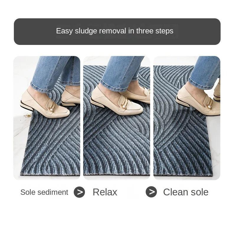 BowLift | Modern, Nordic-style PVC doormat │ Non-slip doormat for the entrance area │ Sand-removing foot mat