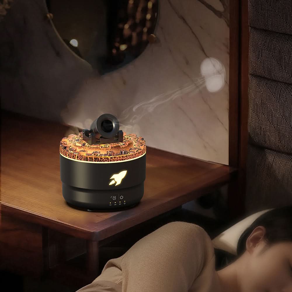 BowLift | Lava Cannon Humidifier Aroma Diffuser with Mist Night Light