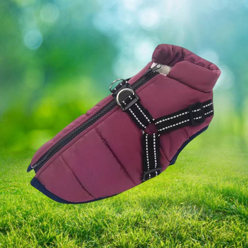 BowLift | Waterproof Dog Jacket for Winter with Reflective Built-In Harness