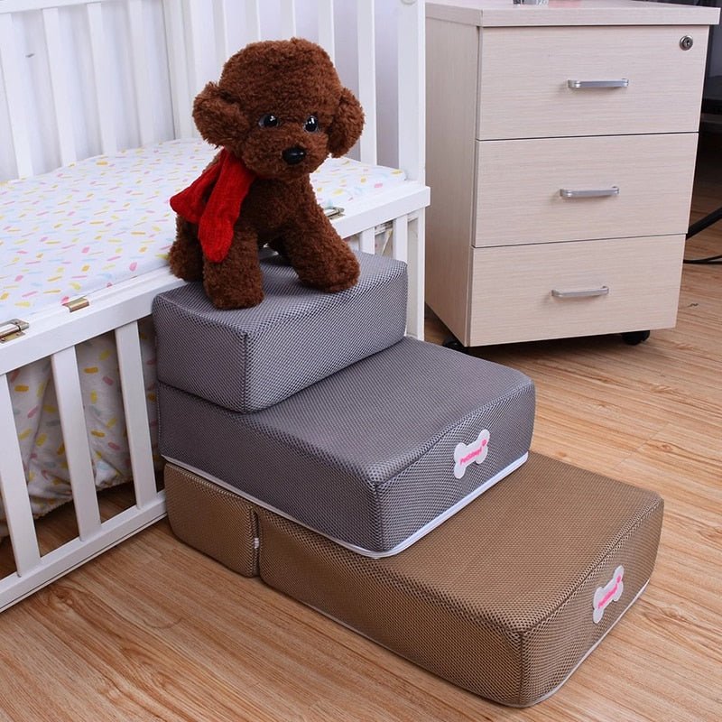 BowLift | HOPHAVEN – Soft Foam Pet Stairs for Safe Couch & Bed Access