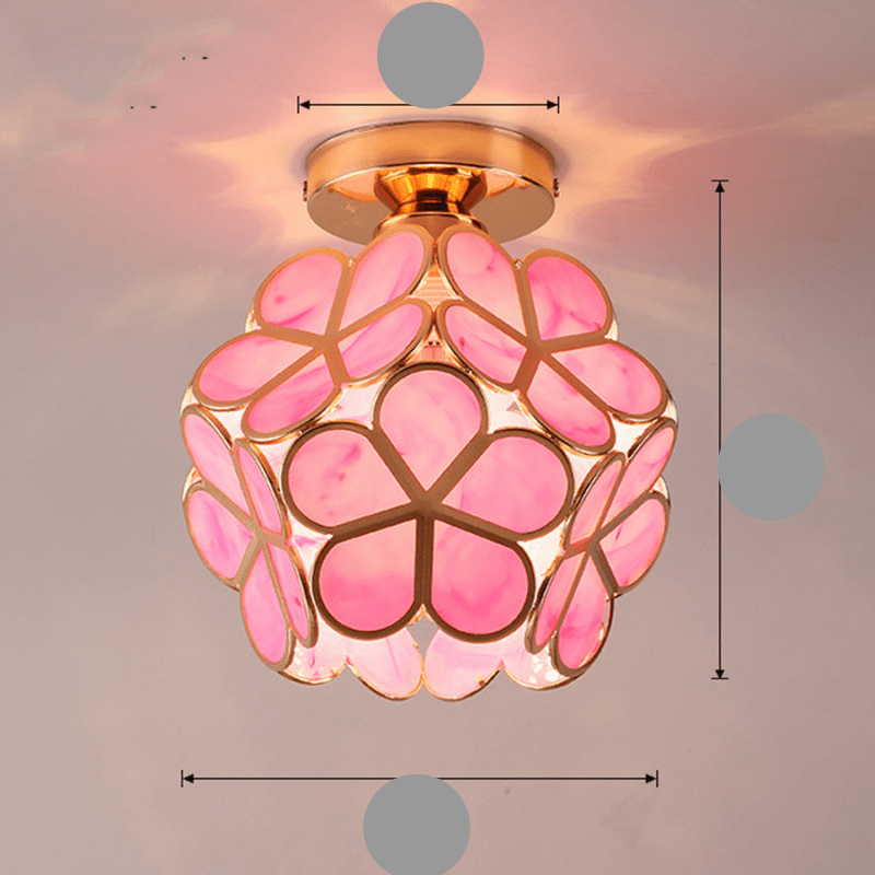 BowLift | Elegant Glass Ceiling Light in Floral Style