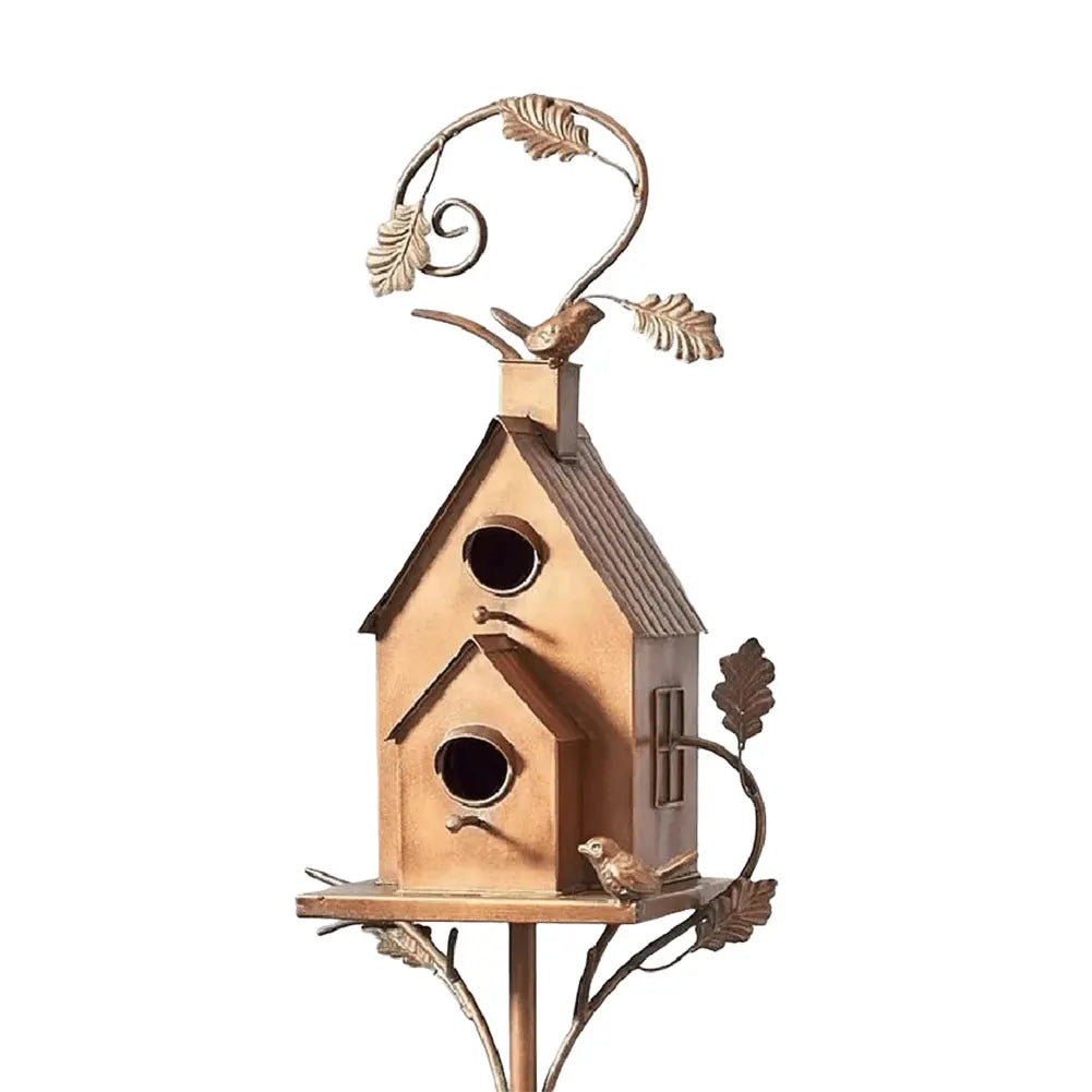 BowLift | Elegant metal base with a birdhouse stylish garden decoration!