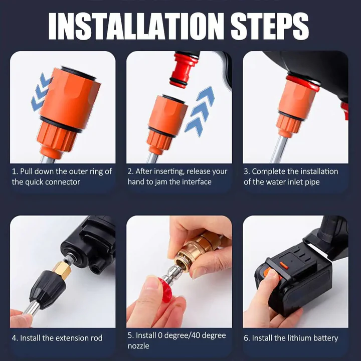 BowLift | Cordless High Pressure Washer with 2 Batteries