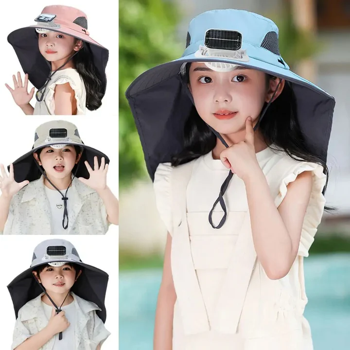 BowLift | Adjustable Kids Solar Fan Hat