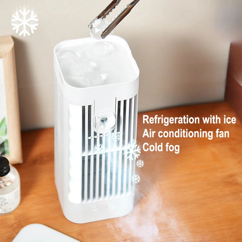 BowLift | Mini Portable Air Conditioner Desk Fan with Spray Cooling