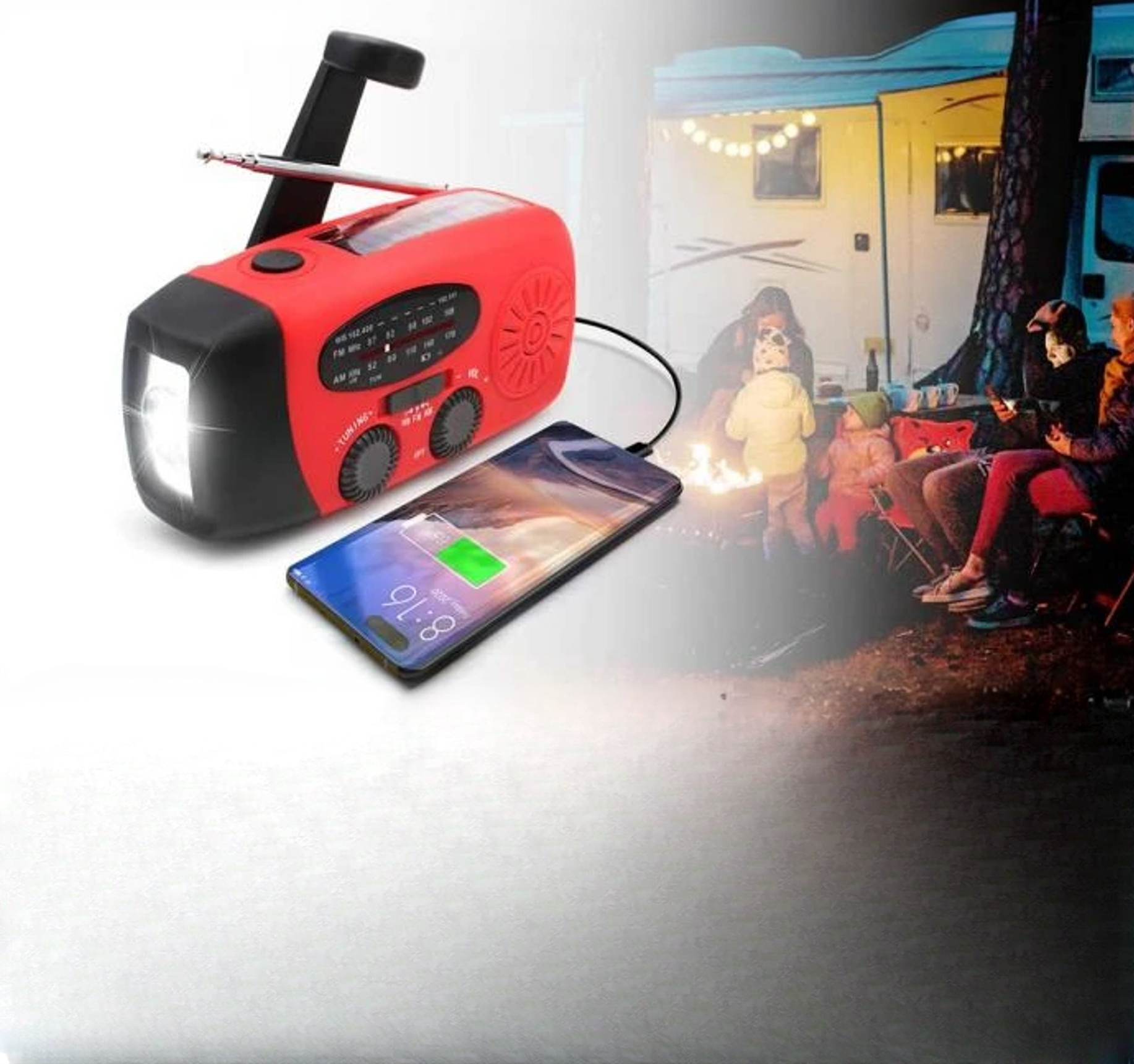 BowLift | All in One Emergency Radio with Solar Power and Power Bank