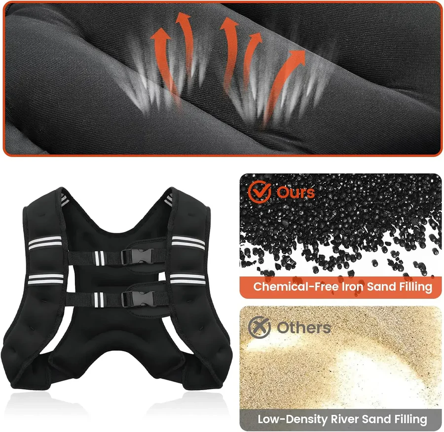 BowLift | Adjustable Weighted Vest with Reflective Stripes