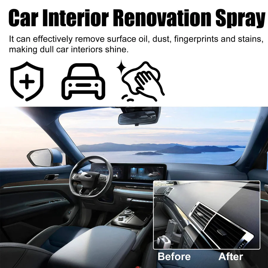 BowLift | Car Interior Cleaner Spray, Multi-Surface Formula with UV Protection