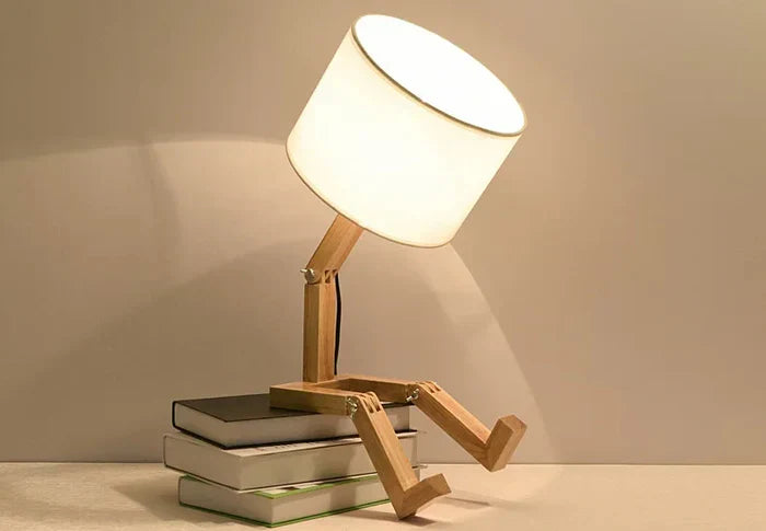 BowLift | Wooden Table Lamp with Book Holder – Modern Design for Your Home