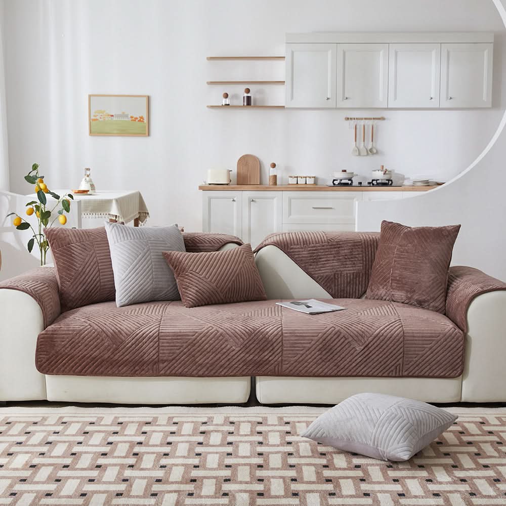 BowLift | PlushGrip – Non-slip plush sofa cover