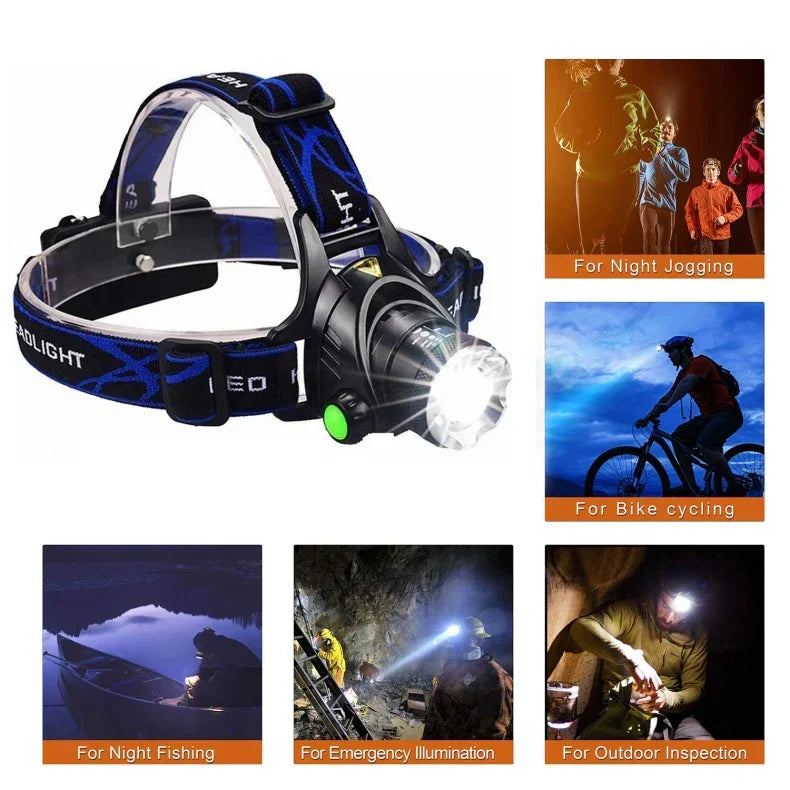 BowLift | Powerful Waterproof LED Headlamp with Zoom & Rechargeable Battery – Outdoor Adventure Light