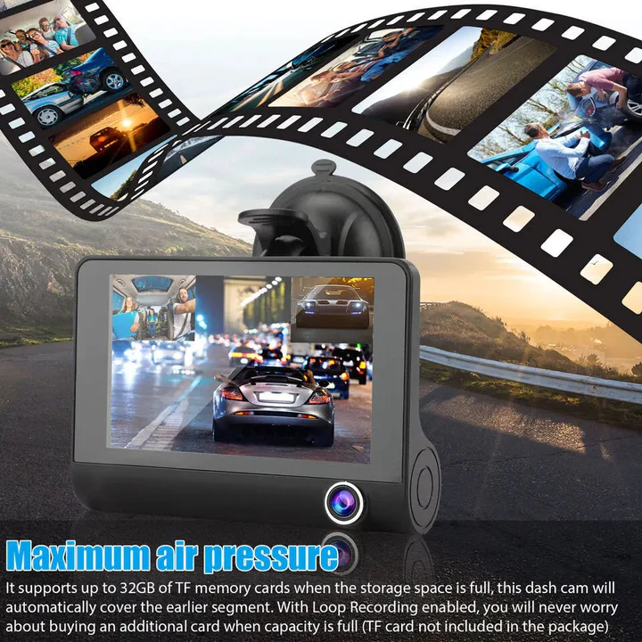 BowLift | 4" Touch Screen Front and Rear Dash Cam