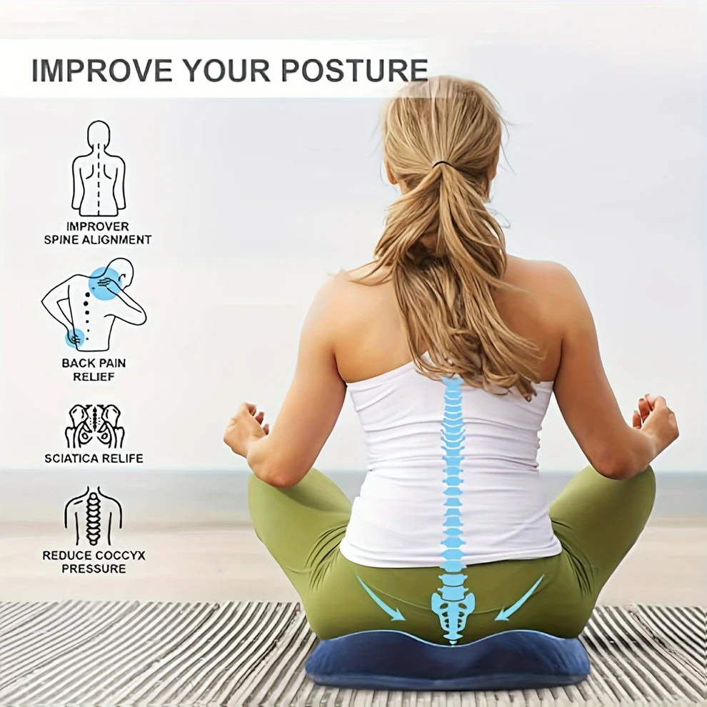 BowLift | Ergonomic Memory Foam Donut Cushion for Tailbone Support