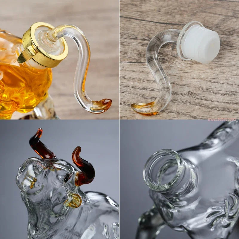 BowLift | Artistic Bull Glass Decanter