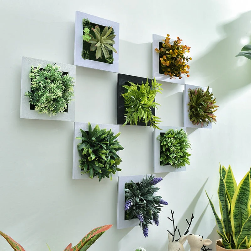 BowLift | GreenFrame Wall Decoration – 3D Art Plant in Modern Hanging Frame