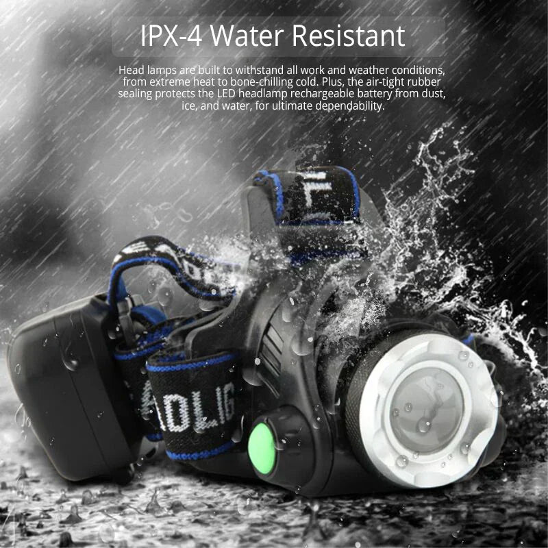 BowLift | Powerful Waterproof LED Headlamp with Zoom & Rechargeable Battery – Outdoor Adventure Light