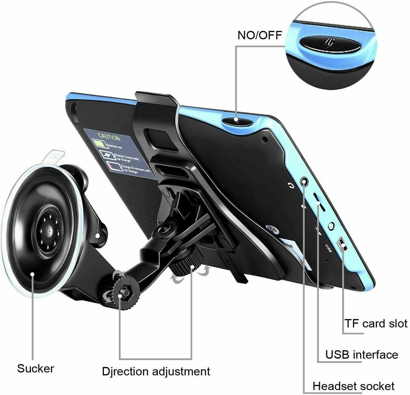 BowLift | 7" GPS Navigation System | Upgraded with Live Traffic Updates & Pre-Loaded UK & EU Maps for Cars and Trucks