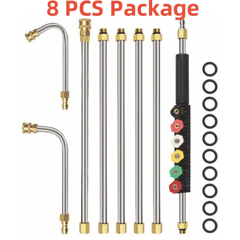 BowLift | 4000 PSI Telescoping High Pressure Washer Wand Set for Gutter & Roof Drainage & Walls Cleaning
