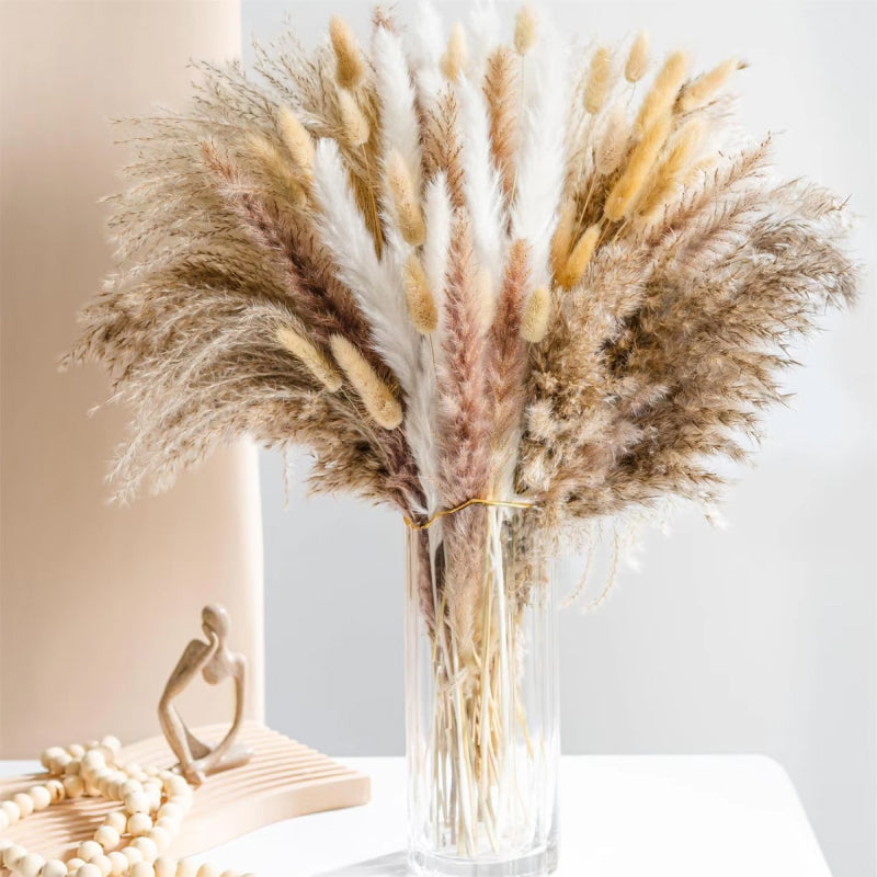 BowLift | 105pcs Natural Dried Flowers Pampas Grass Bouquet