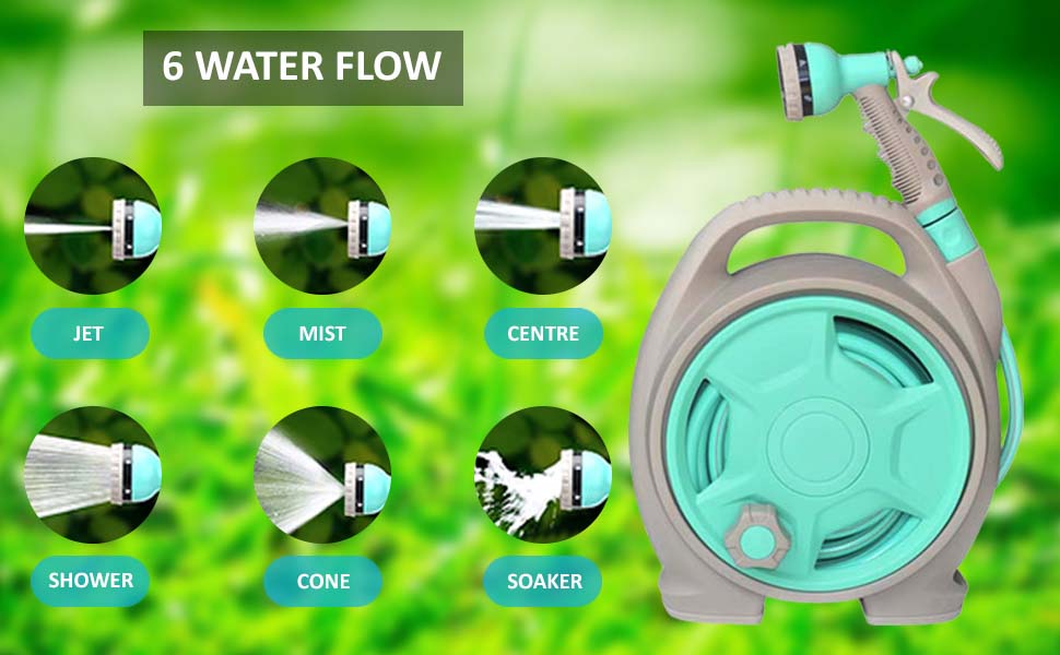 BowLift | Practical hose reel with spray nozzle – Compact garden hose cart for easy watering
