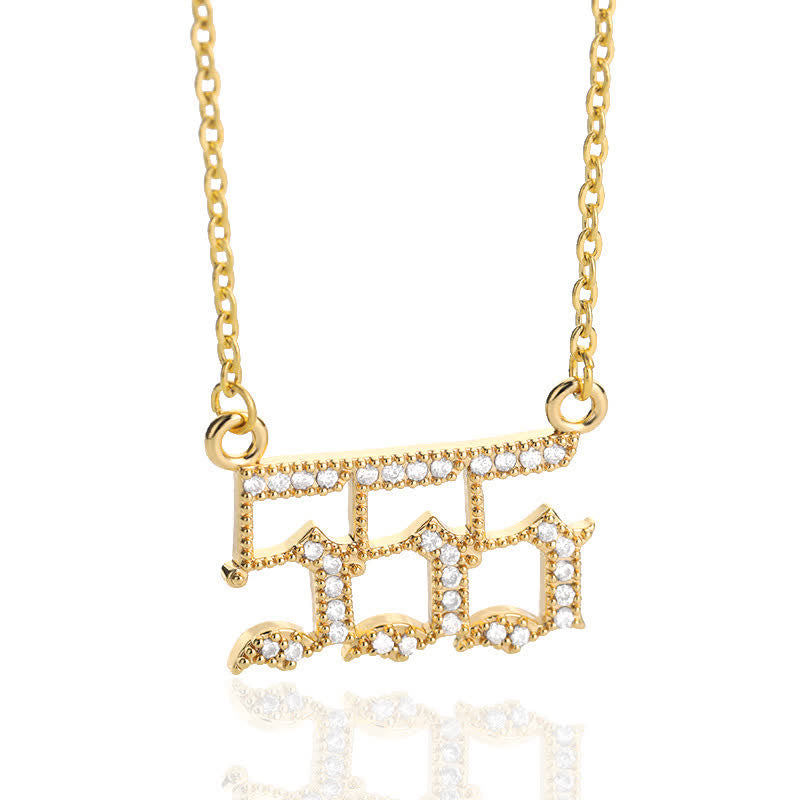 BowLift | Zirconia English Numbers Necklace – Seraphina
