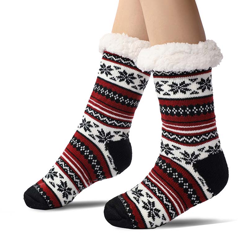 BowLift | Snowflake Ultra-thick Cashmere Slipper Home Socks