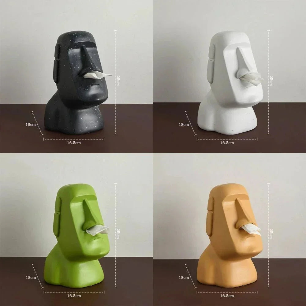 BowLift | Tissue box in Easter Island statues design