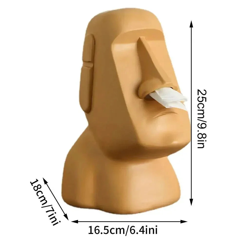 BowLift | Tissue box in Easter Island statues design