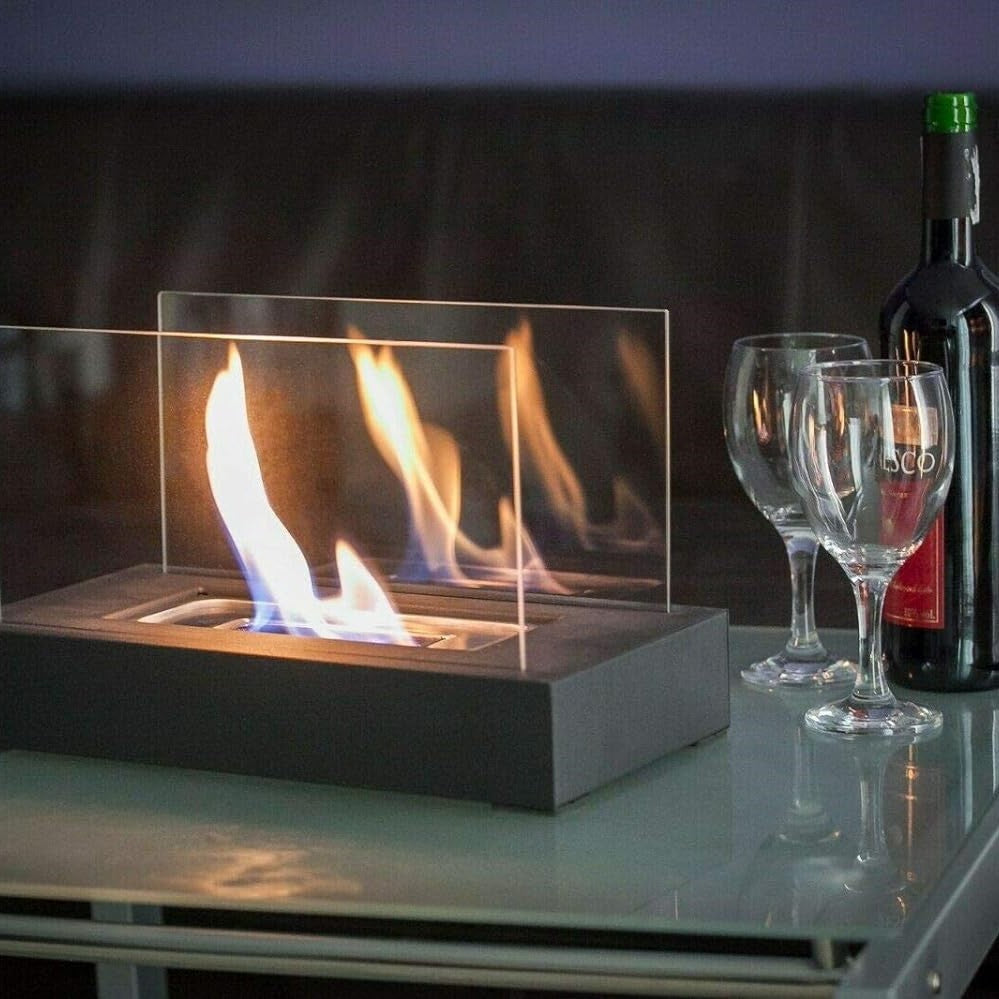 BowLift | Compact Glass Bioethanol Tabletop Fireplace