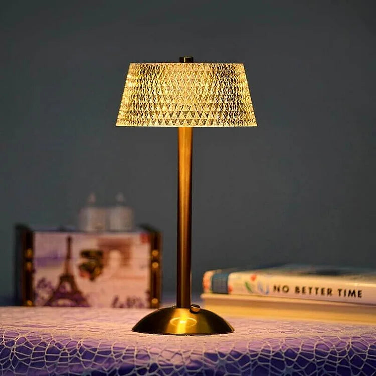 BowLift | Table Lamp with Crystal Shade and USB Charging