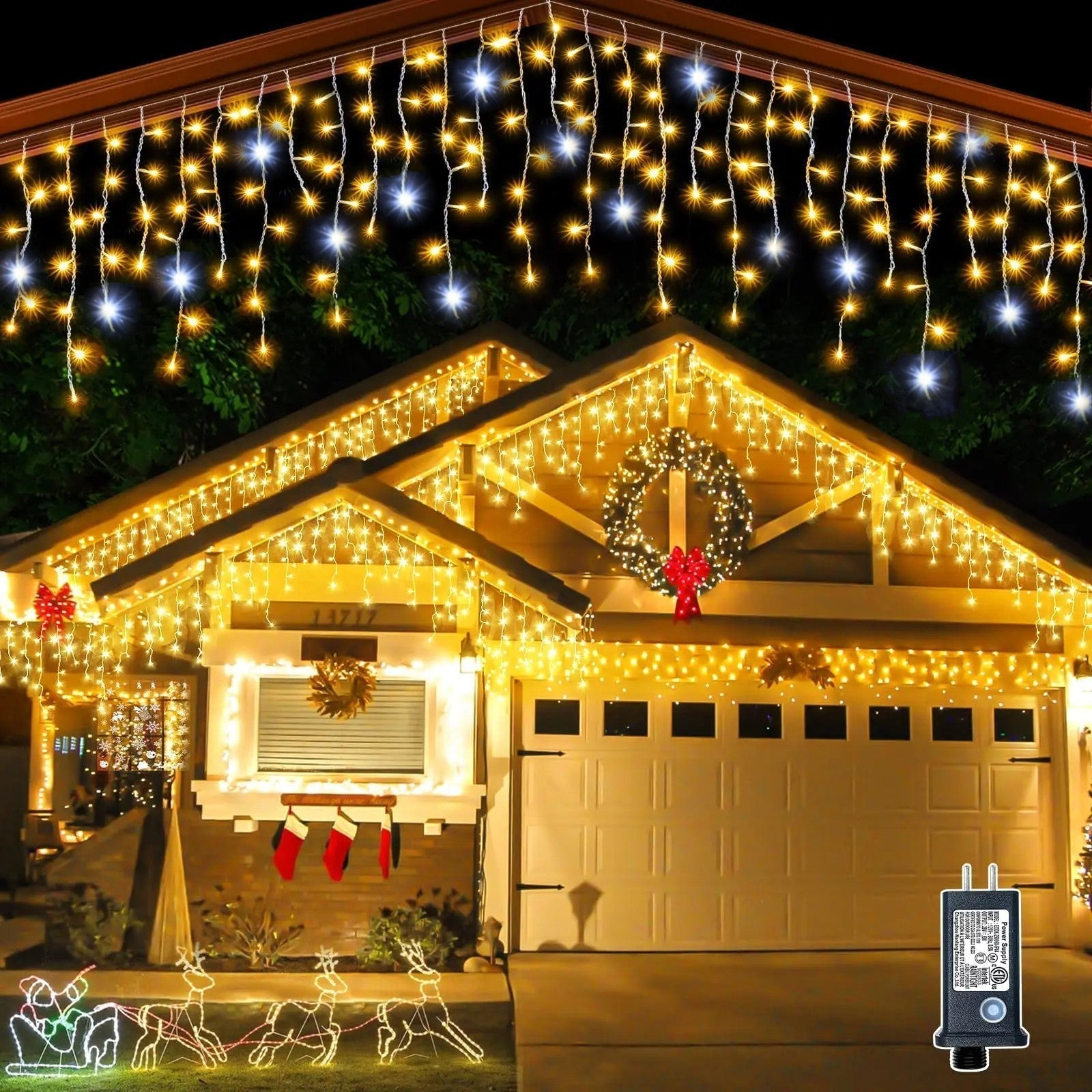 BowLift | Fairy Lights Outdoor Icicle LED Christmas Decorations