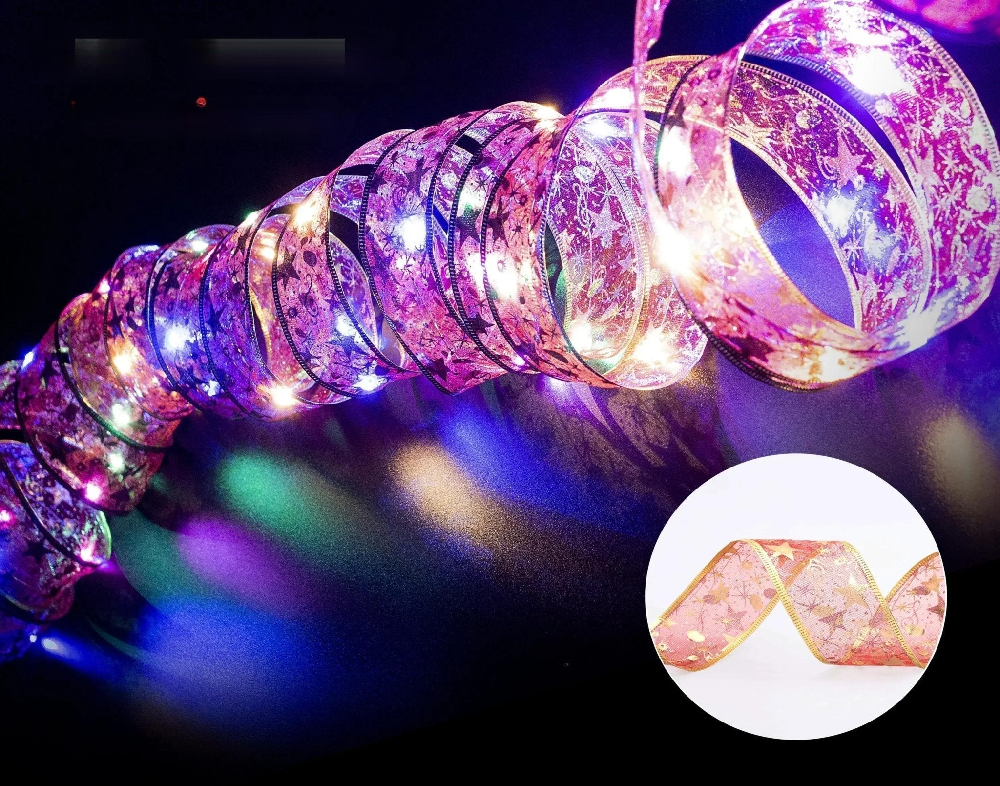 BowLift | Enchanting Ribbon Fairy Lights – Christmas Tree Ornaments & Home Décor for a Magical New Year’s Celebration!