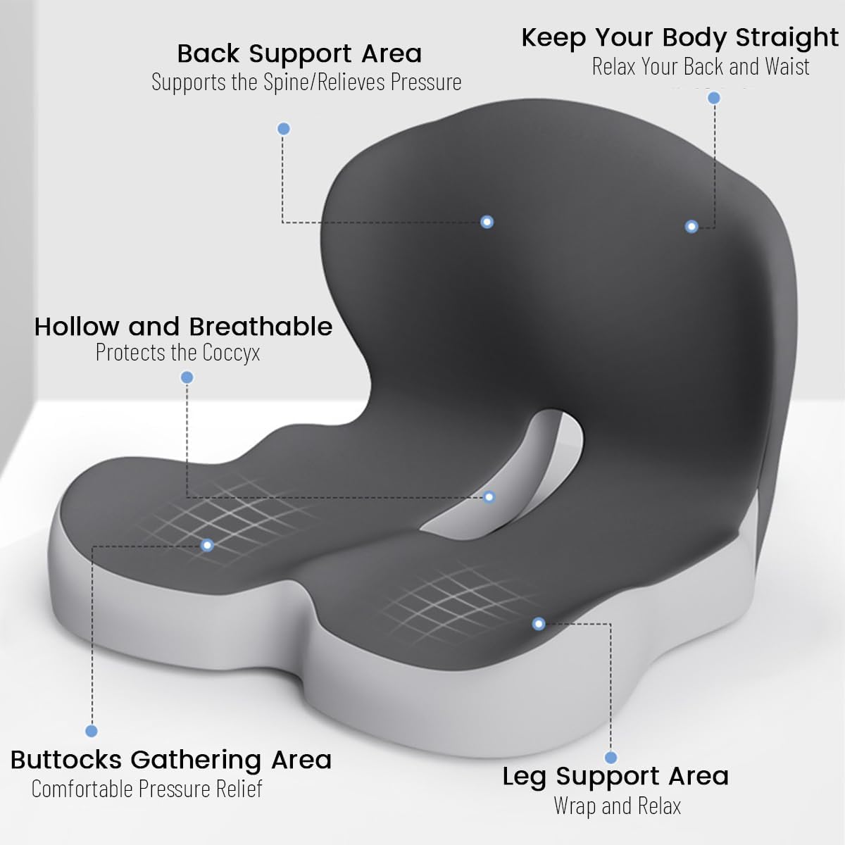 BowLift | BODYFORM PAD – Ergonomic Memory Foam Seat Cushion for Everyday Comfort